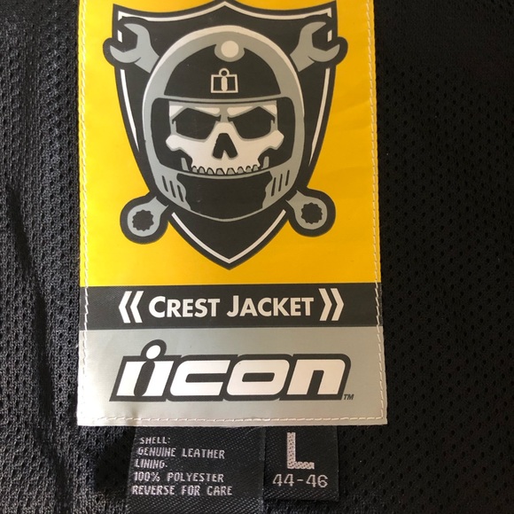 Icon Crest Jacket , Genuine Leather lining, 100% Polyester. New with tags. - Picture 8 of 11